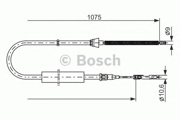 Cable de freno de mano trasero derecho/izquierdo 1987477808 Bosch