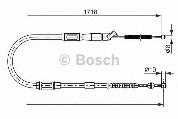 Cable de freno de mano trasero derecho/izquierdo 1987477797 Bosch