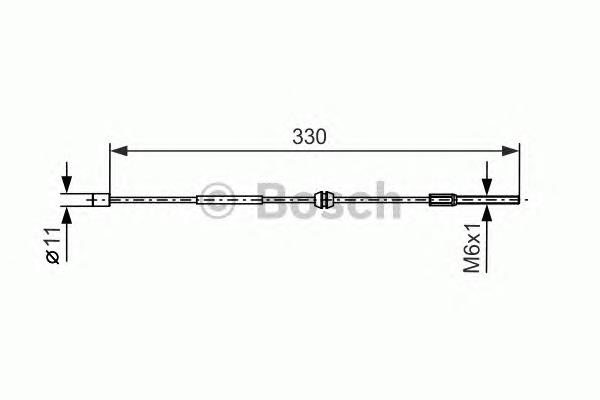 Cable de freno de mano delantero 1987477667 Bosch