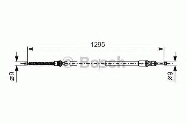 Cable de freno de mano trasero izquierdo 1987477664 Bosch