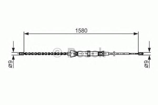 1987477678 Bosch cable de freno de mano trasero derecho/izquierdo