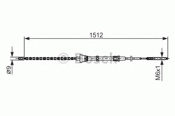 Cable de freno de mano trasero derecho/izquierdo 1987477679 Bosch