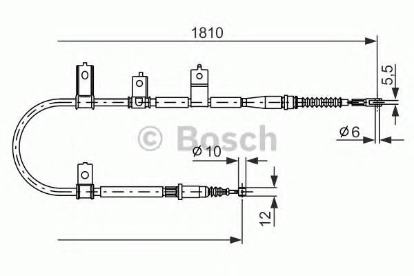 Cable de freno de mano trasero derecho 82169 Metalcaucho