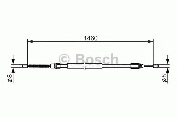 Cable de freno de mano trasero derecho/izquierdo 1987477646 Bosch