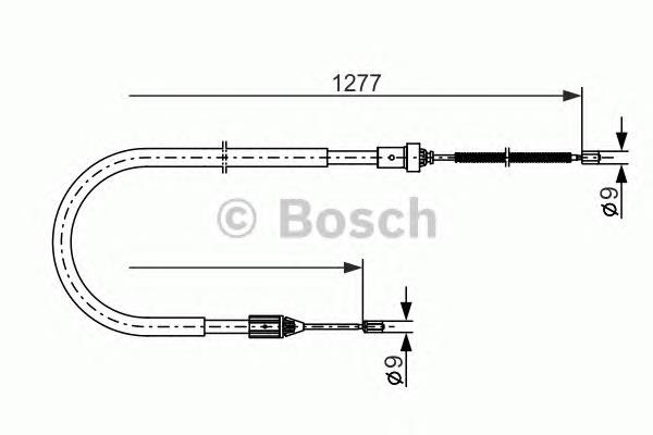 Cable de freno de mano trasero izquierdo 1987477645 Bosch