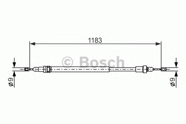 1987477638 Bosch cable de freno de mano trasero derecho/izquierdo