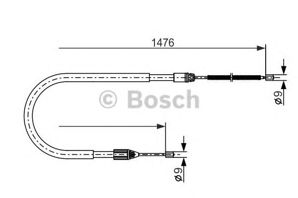 Cable de freno de mano trasero derecho/izquierdo 1987477639 Bosch