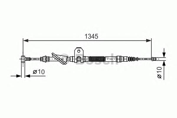 1987477657 Bosch cable de freno de mano trasero izquierdo