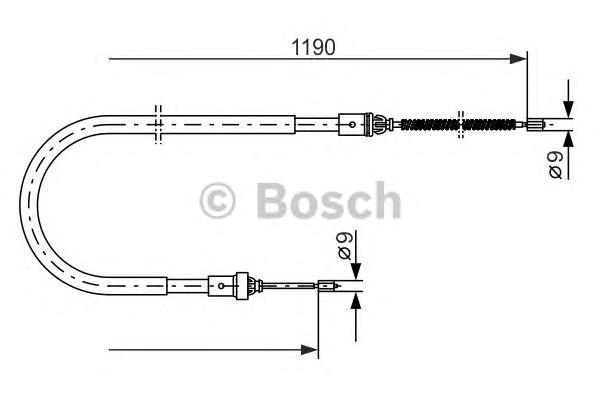 BKB2361 Borg&beck cable de freno de mano trasero derecho/izquierdo