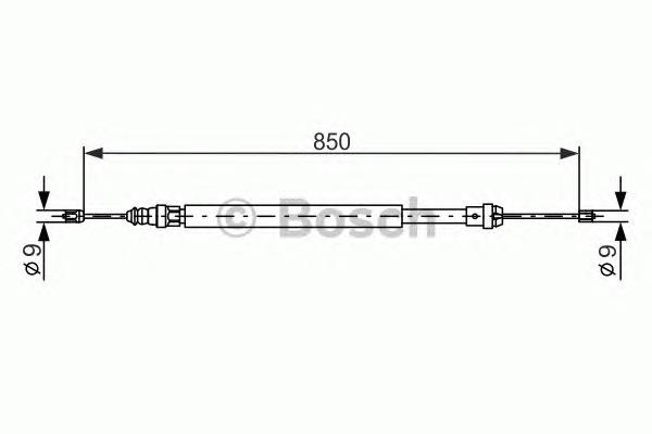 Cable de freno de mano trasero izquierdo 1987477648 Bosch