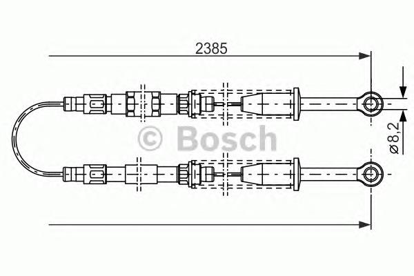 Cable de freno de mano trasero derecho/izquierdo 1987477651 Bosch