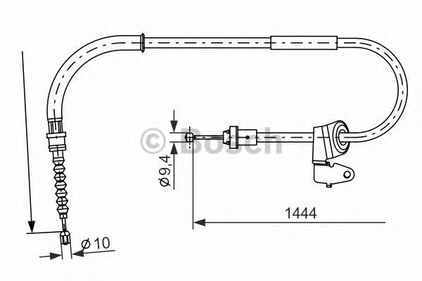 1987477711 Bosch cable de freno de mano trasero derecho