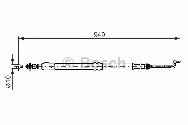 1987477706 Bosch cable de freno de mano trasero derecho/izquierdo