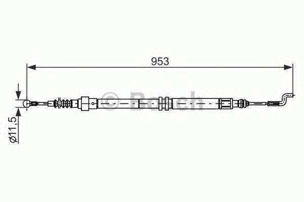 Cable de freno de mano trasero derecho/izquierdo 1987477707 Bosch