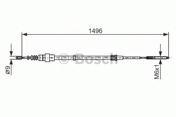 Cable de freno de mano trasero derecho/izquierdo 1987477705 Bosch