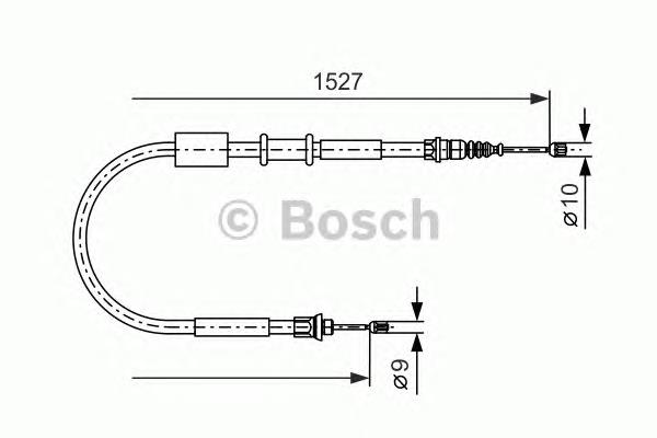 Cable de freno de mano trasero derecho 1987477730 Bosch