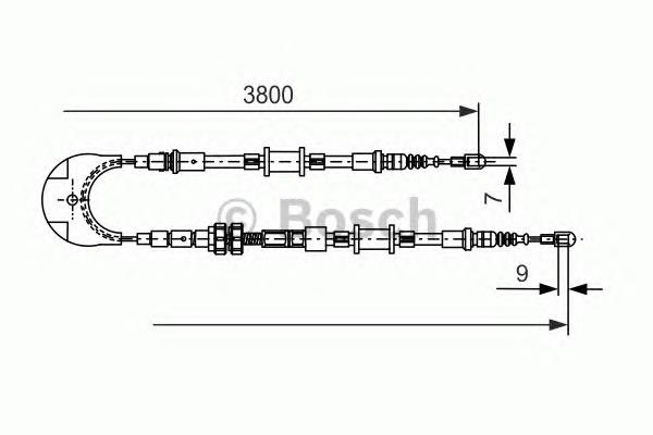 Cable de freno de mano trasero derecho/izquierdo 1987477731 Bosch