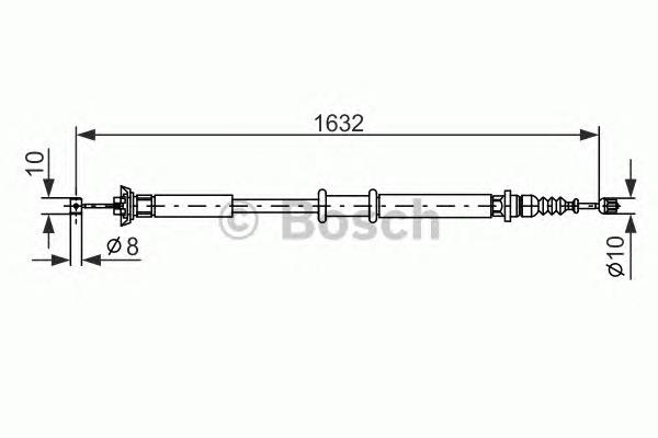 BKB1987 Borg&beck cable de freno de mano trasero derecho/izquierdo