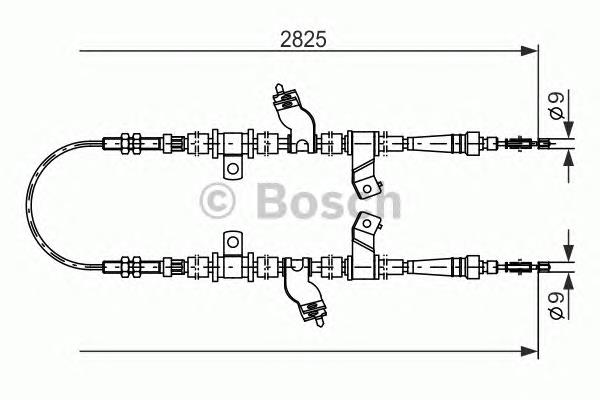 Cable de freno de mano trasero derecho/izquierdo 1987477718 Bosch