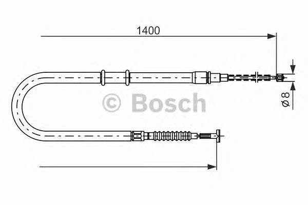 Cable de freno de mano trasero derecho/izquierdo 1987477724 Bosch