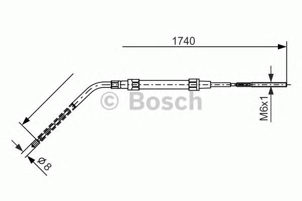 Cable de freno de mano trasero derecho/izquierdo 1987477689 Bosch