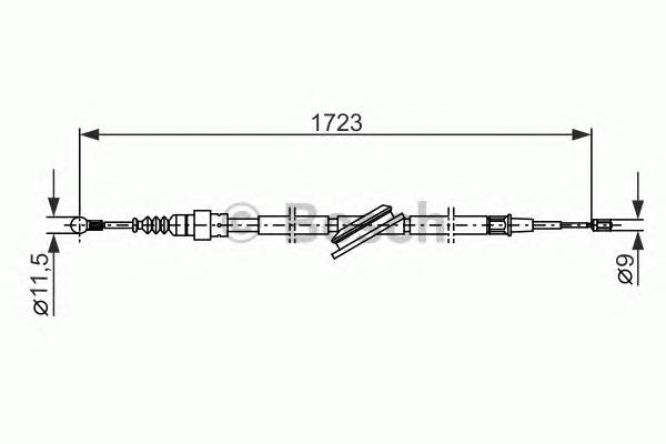 1987477686 Bosch cable de freno de mano trasero derecho/izquierdo