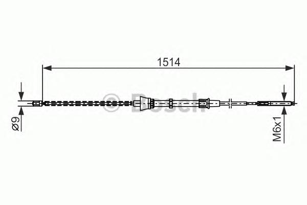 Cable de freno de mano trasero derecho/izquierdo 1987477695 Bosch