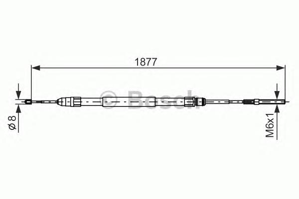 Cable de freno de mano trasero derecho 1987477694 Bosch