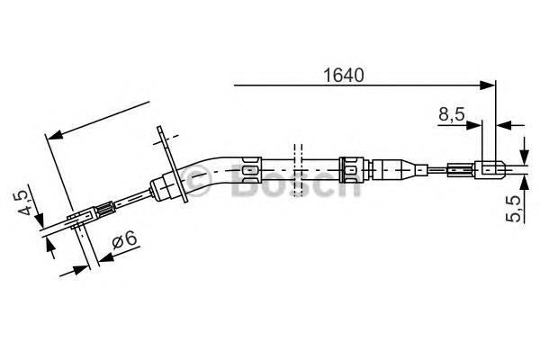 1987477011 Bosch cable de freno de mano trasero izquierdo
