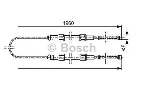 Cable de freno de mano trasero derecho/izquierdo 1987477002 Bosch