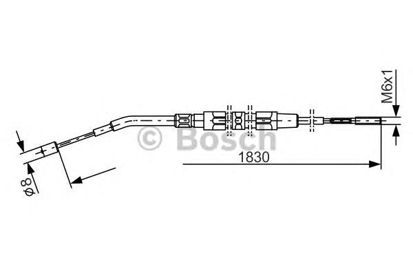 Cable de freno de mano trasero derecho/izquierdo 1987477008 Bosch