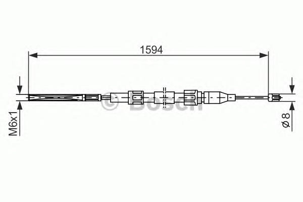 Cable de freno de mano delantero 1987477042 Bosch