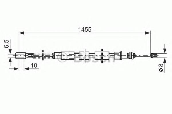 1987477040 Bosch cable de freno de mano trasero derecho/izquierdo