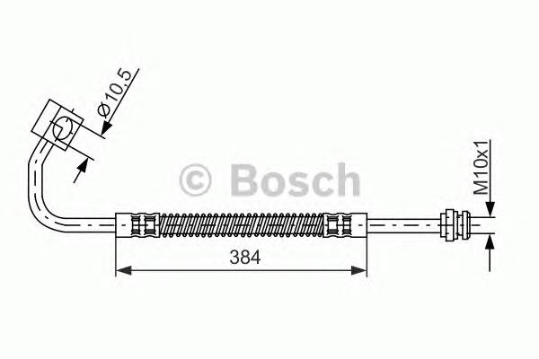 Tubo flexible de frenos delantero izquierdo 1987476983 Bosch