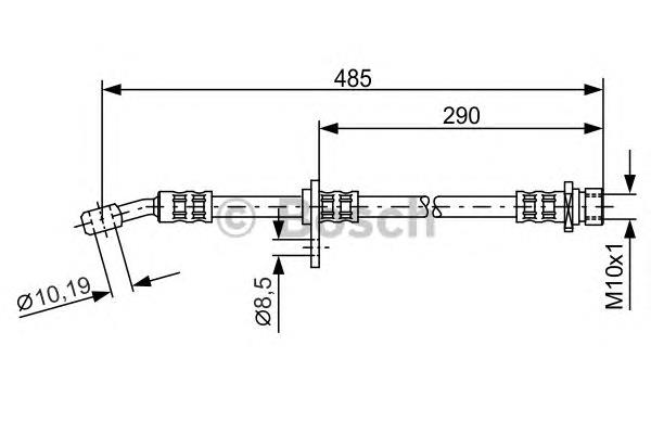 Tubo flexible de frenos trasero derecho 1987476988 Bosch