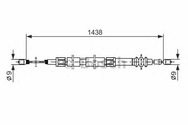 Cable de freno de mano trasero derecho/izquierdo 1987477117 Bosch