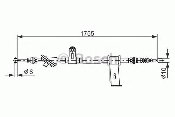 Cable de freno de mano trasero izquierdo 1987477111 Bosch