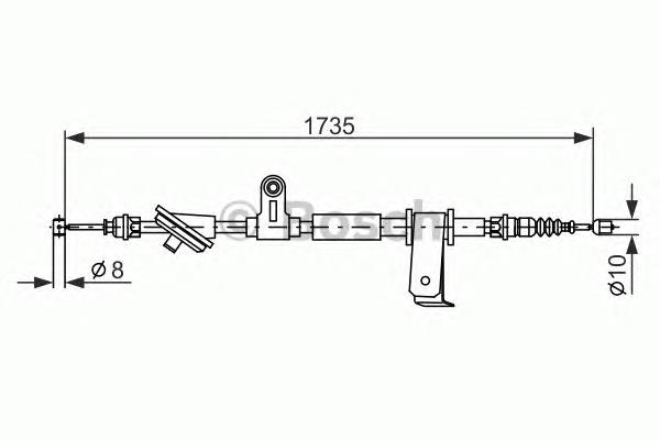 Cable de freno de mano trasero derecho 1987477112 Bosch