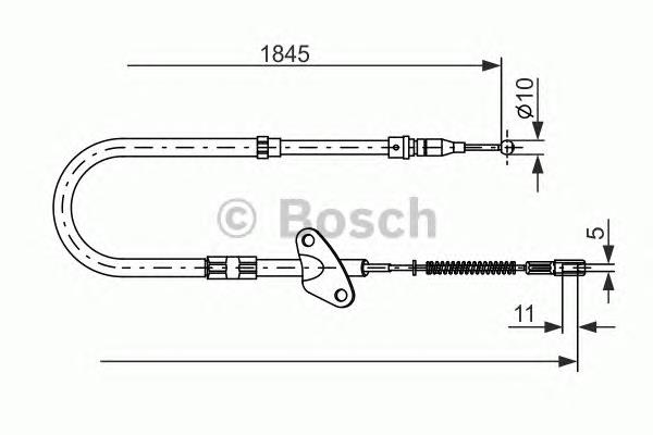 1987477118 Bosch cable de freno de mano trasero derecho