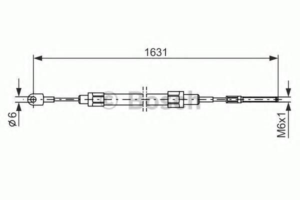 Cable de freno de mano trasero derecho/izquierdo 1987477067 Bosch