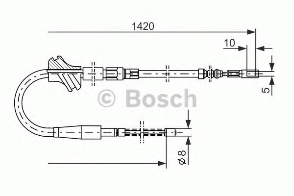 Cable de freno de mano trasero derecho/izquierdo 1987477063 Bosch