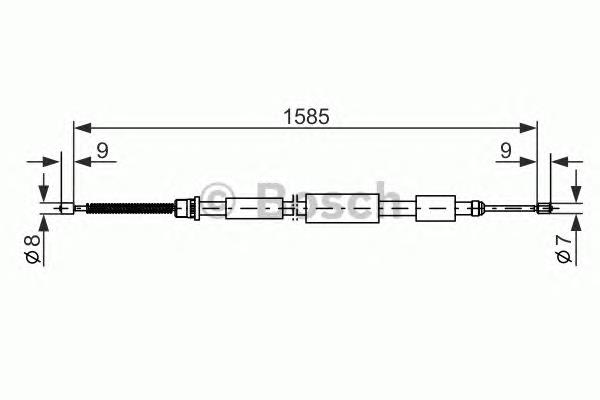 1987477079 Bosch cable de freno de mano trasero izquierdo
