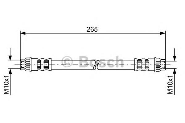 Tubo flexible de frenos trasero izquierdo 1987476915 Bosch