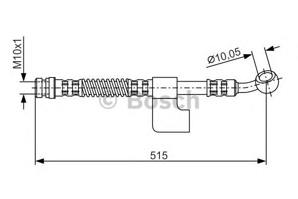 Tubo flexible de frenos delantero derecho 1987476899 Bosch