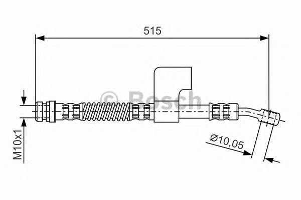 Tubo flexible de frenos delantero izquierdo 1987476898 Bosch