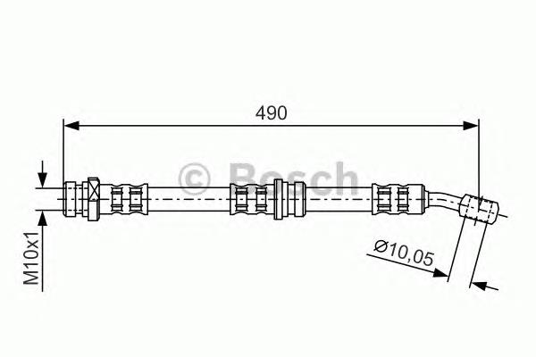 Tubo flexible de frenos trasero izquierdo 1987476896 Bosch