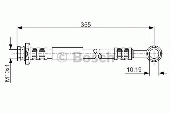 Tubo flexible de frenos delantero derecho 1987476933 Bosch