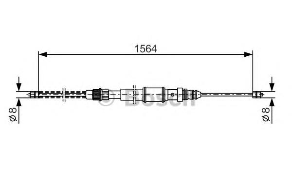 Cable de freno de mano trasero derecho/izquierdo 1987477311 Bosch