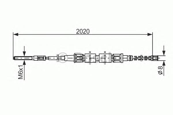 Cable de freno de mano trasero derecho/izquierdo 1987477322 Bosch