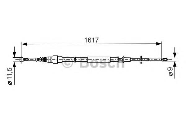 Cable de freno de mano trasero derecho/izquierdo 1987477255 Bosch